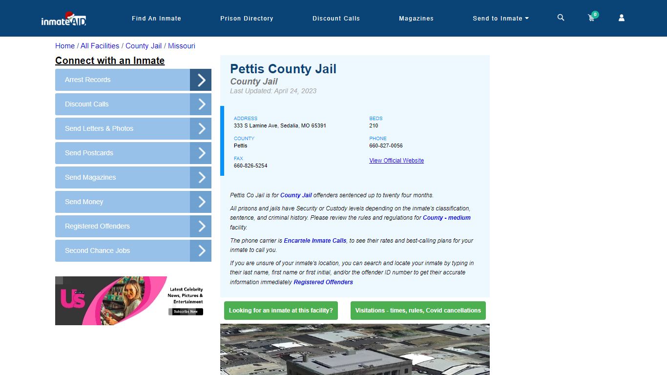 Pettis County Jail - Inmate Locator - Sedalia, MO